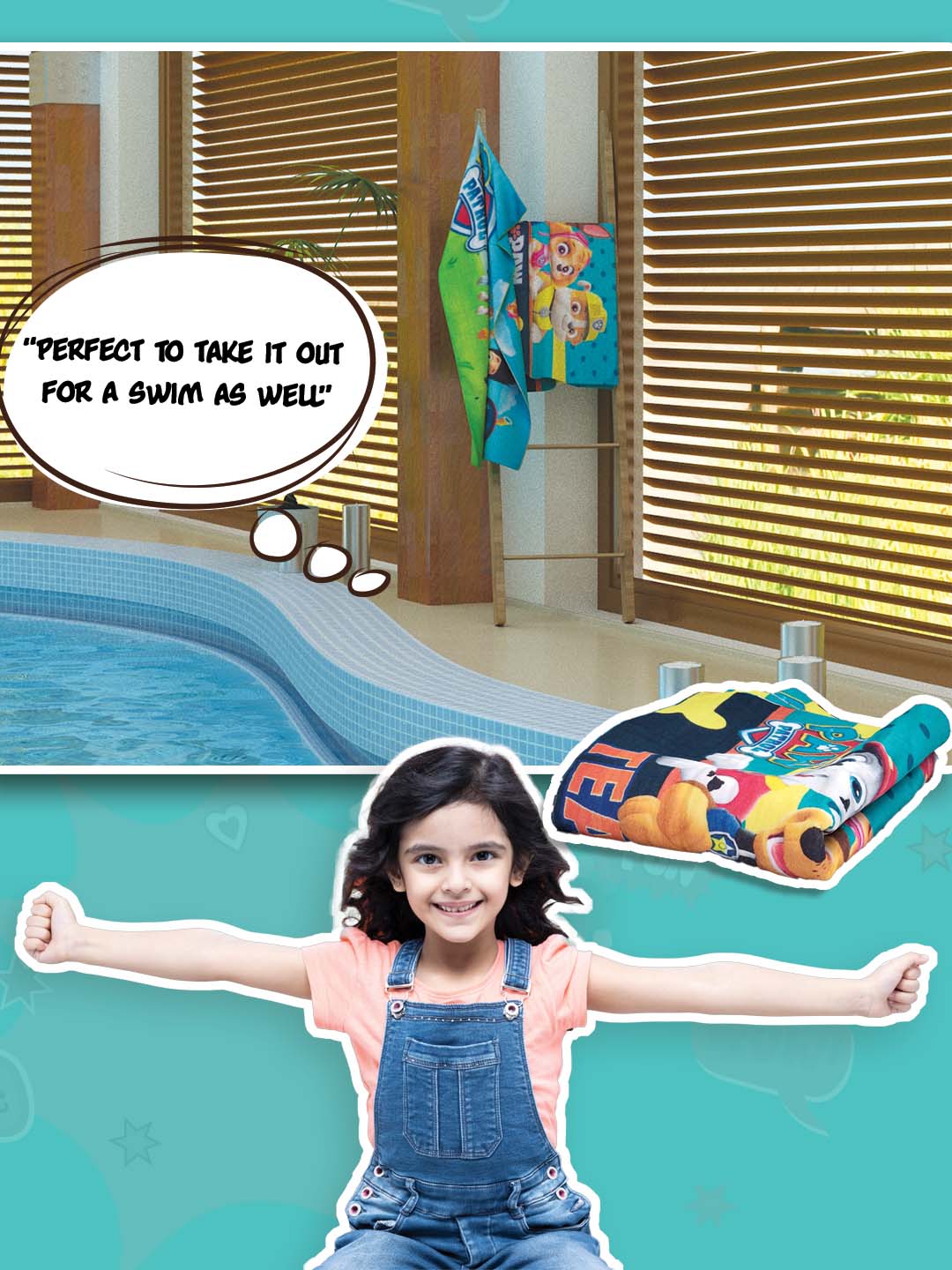 Premium Paw Patrol Team Kids Cotton Bath Towel by Athom Living - Athom Living