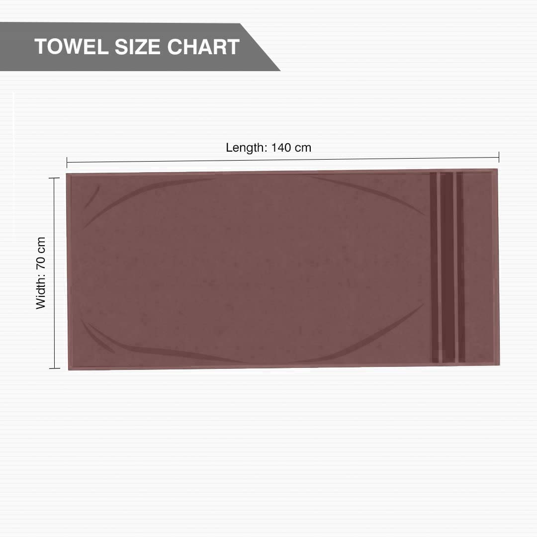 Premium Solid Brown & Green Cotton Bath Towel (Pack of 4) by Athom Living - Athom Living