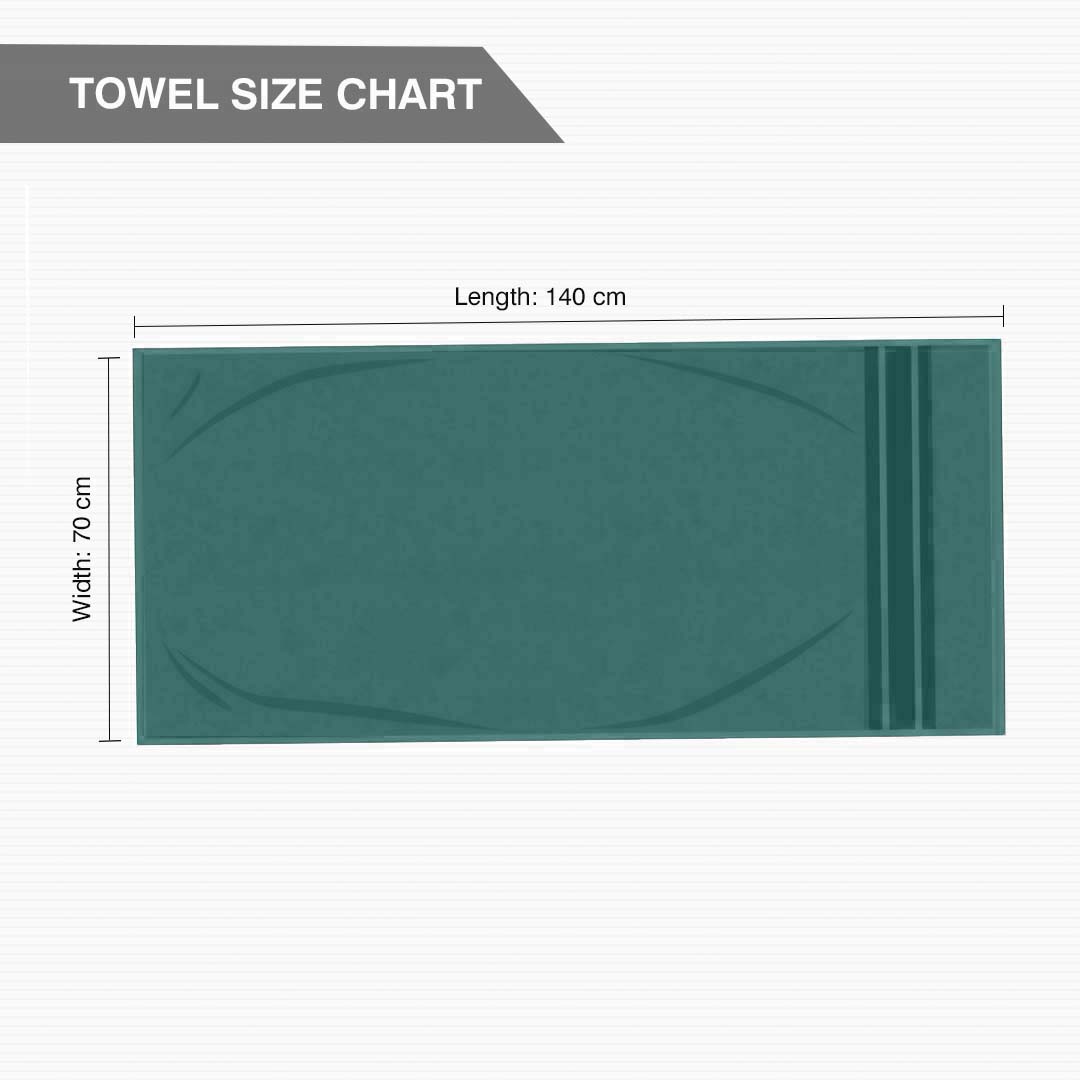 Premium Solid Dark Green Cotton Bath Towel by Athom Living - Athom Living