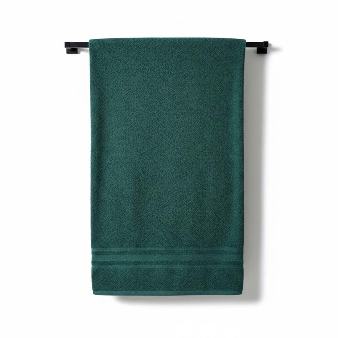 Premium Solid Dark Green Cotton Bath Towel by Athom Living - Athom Living