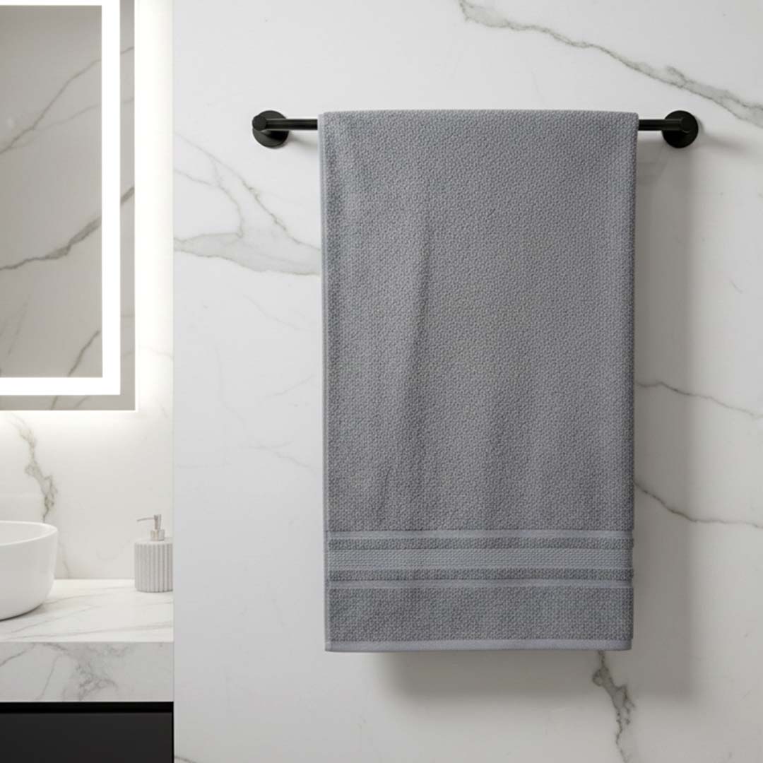 Premium Solid Grey, Beige, Dark Green Cotton Bath Towel (Pack of 3) by Athom Living - Athom Living