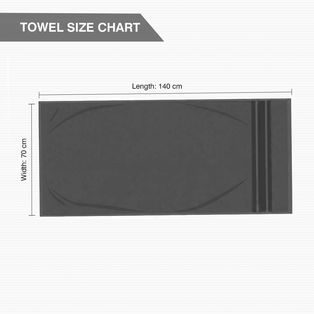 Premium Solid Grey Cotton Bath Towel by Athom Living - Athom Living