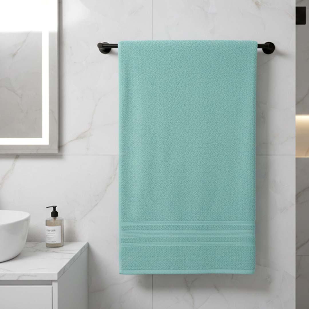 Premium Solid Water Green Cotton Bath Towel by Athom Living - Athom Living