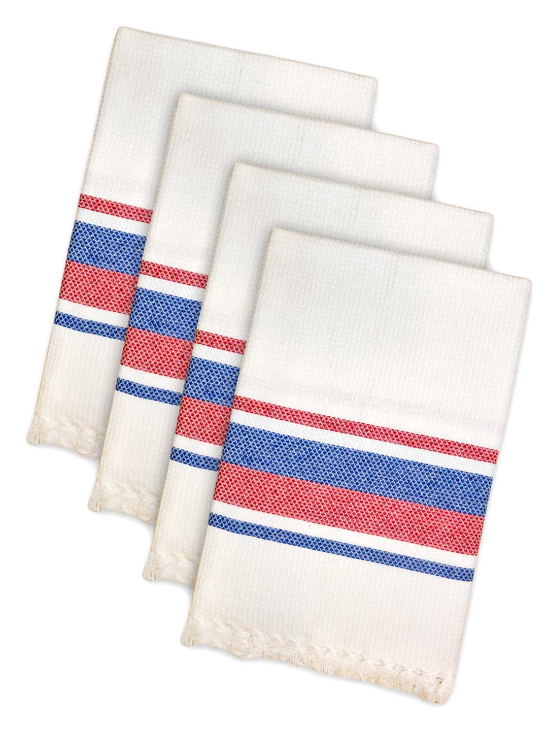 Premium Waffle White Coton Bath Towel (Pack of 4) by Athom Living - Athom Living