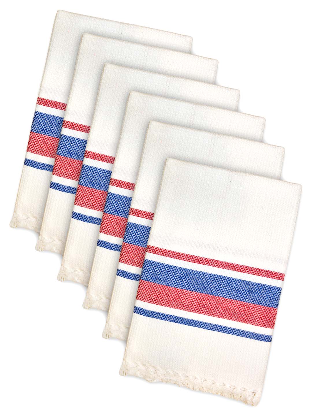 Premium Waffle White Coton Bath Towel (Pack of 6) by Athom Living - Athom Living