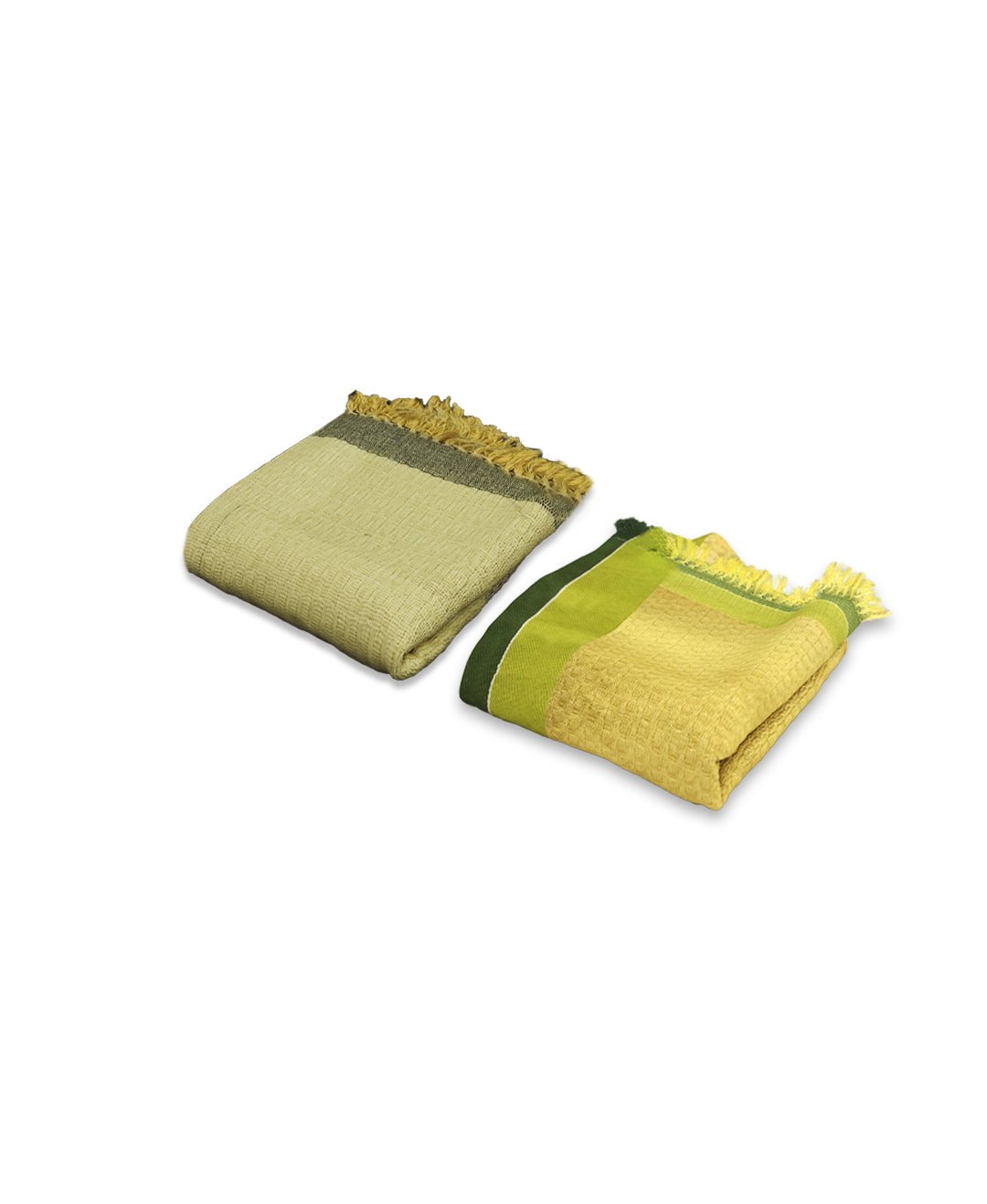 Premium Yellow Light Weight Cotton Bath Towel (Pack of 2) by Athom Living - Athom Living