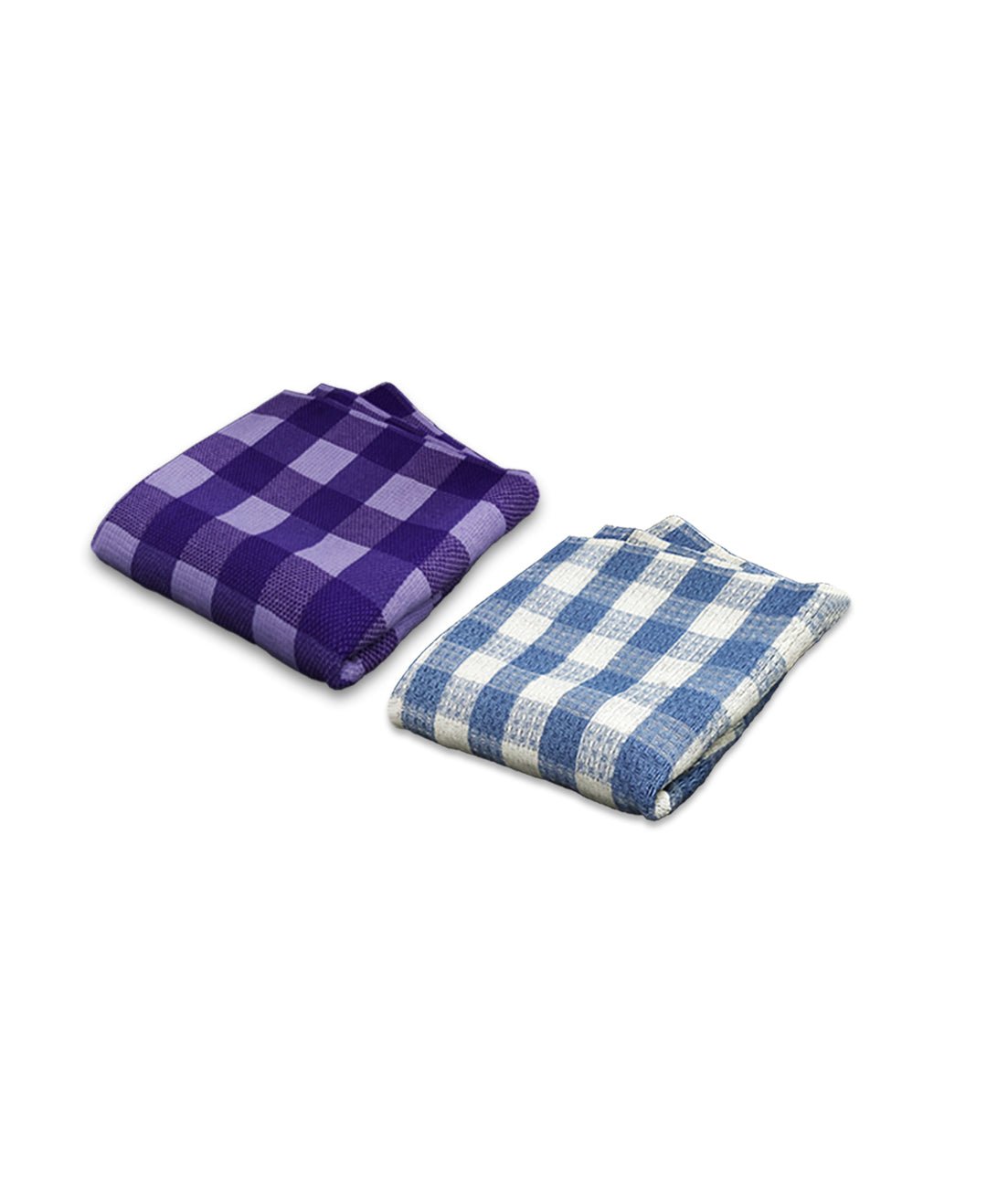 Purple & Blue Light Weight Premium Cotton Bath Towel (Pack of 2) by Athom Living - Athom Living
