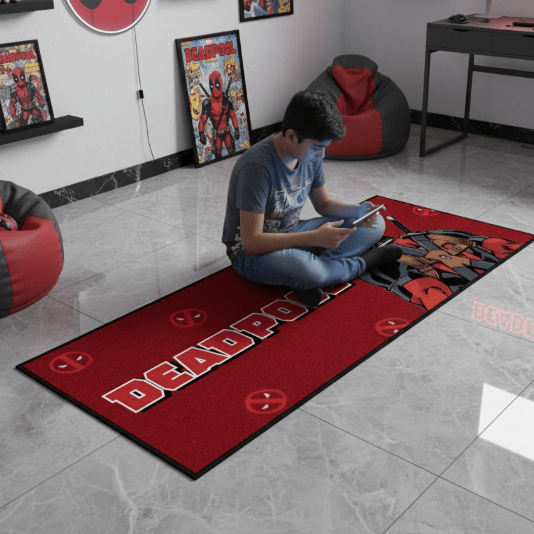 Red DeadPool Themed Runner Carpet(60x140 cm) by Athom Living - Athom Living
