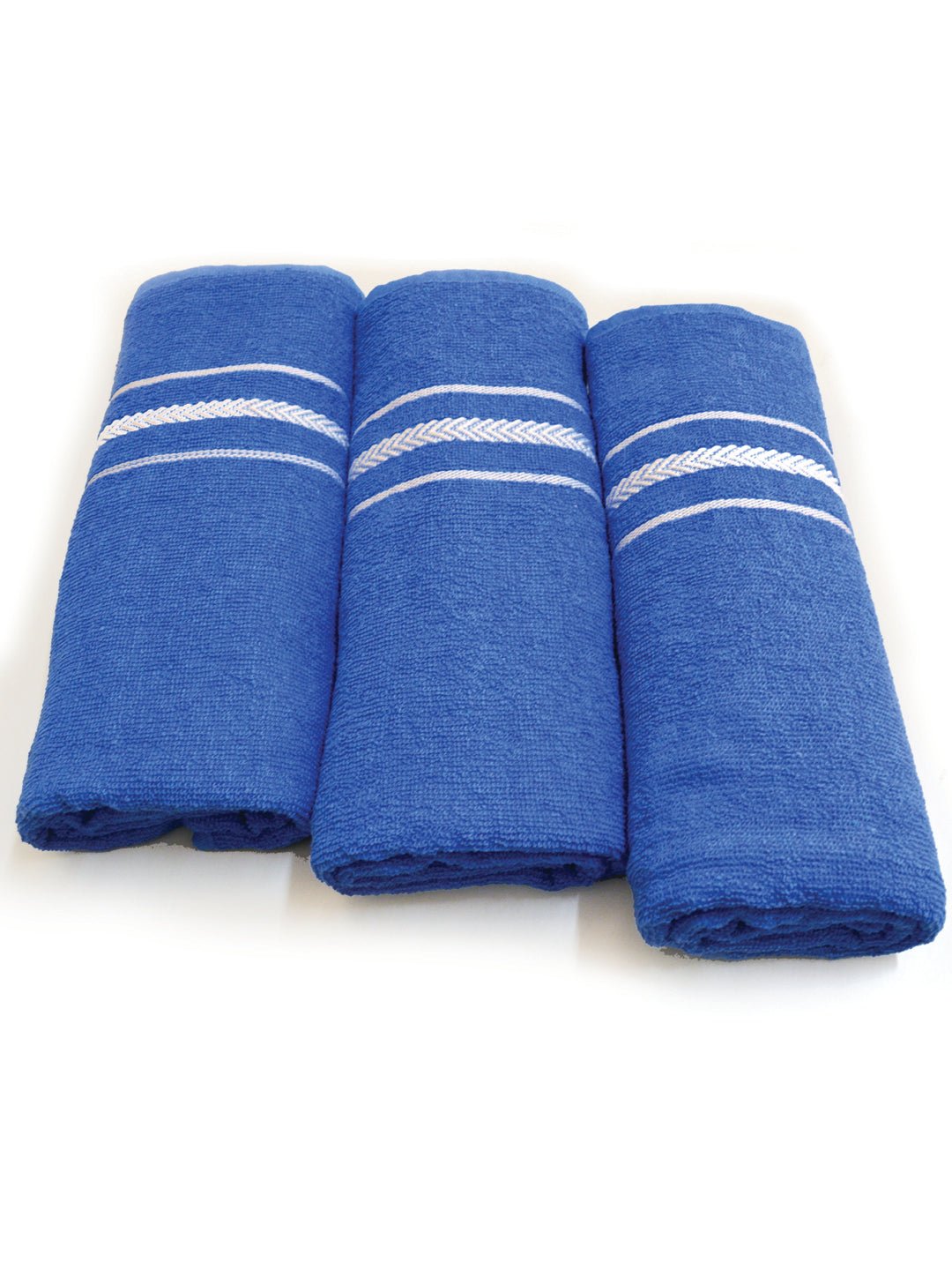 Royal Blue Soft Textured Bath Towel (Pack of 5) by Athom Living - Athom Living