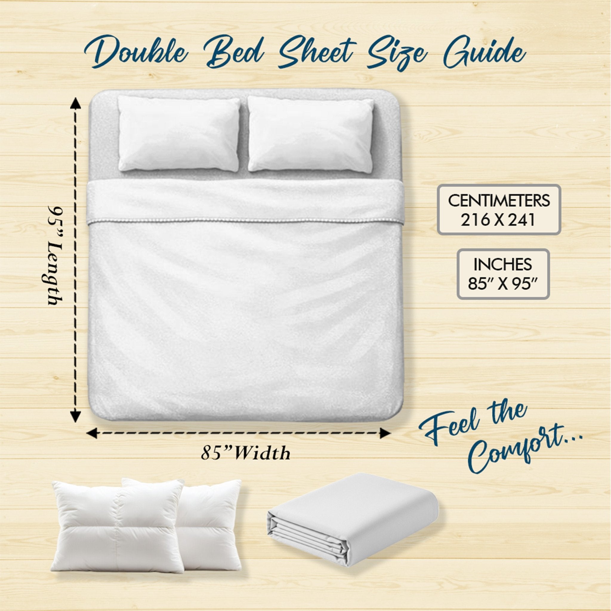 Sigma Blue Handwoven Cotton Double Bedsheet with 2 Pillow Cover by Athom Living - Athom Living