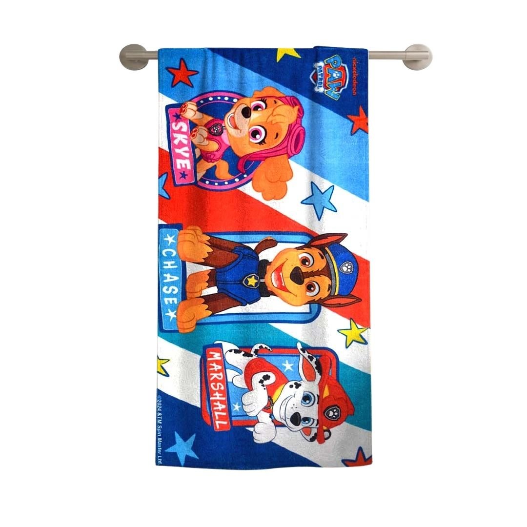 Skype, Chase, Marshall Paw Patrol Kids Bath Towel - Soft & Colorful Design by Athom Living - Athom Living