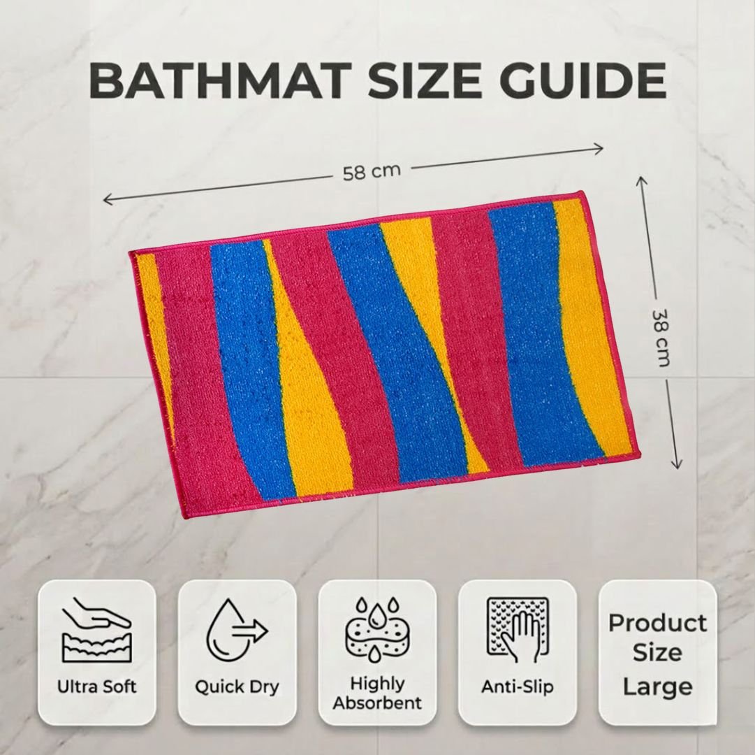 Soft Anti - Slip Micro Designer Bath Mat by Athom Living - Athom Living