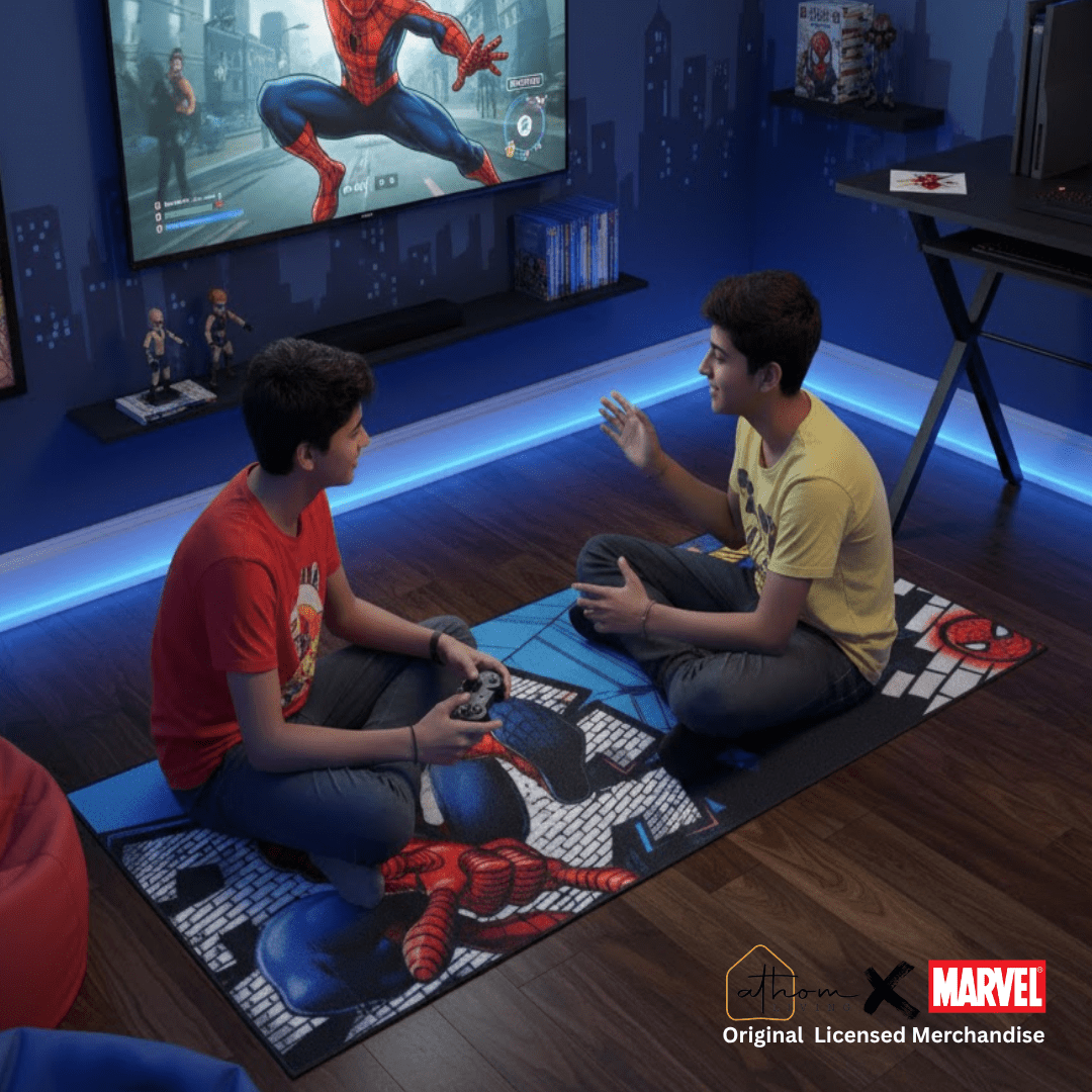 Spiderman (Blue) Themed Runner Carpet(60x140 cm) by Athom Living - Athom Living