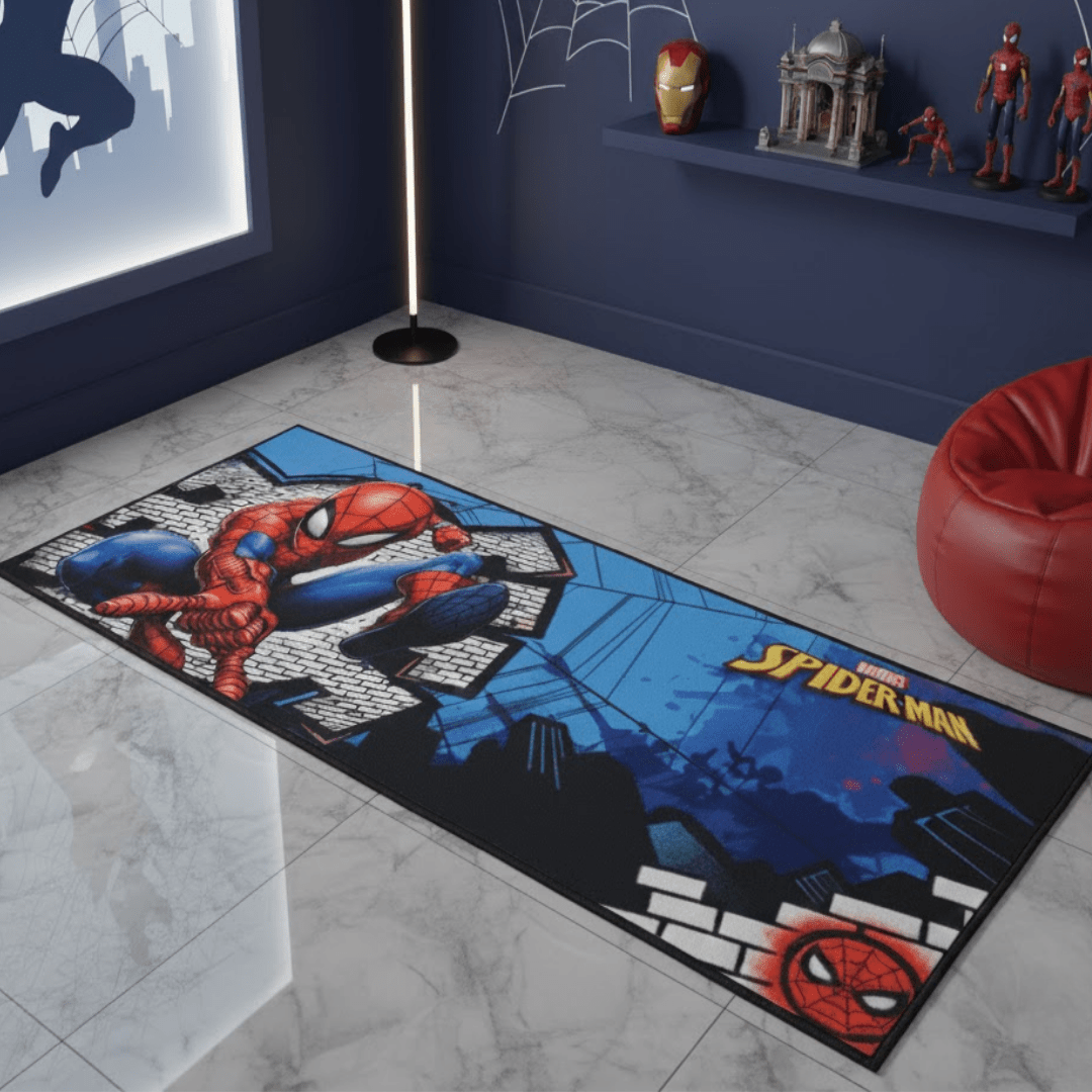 Spiderman (Blue) Themed Runner Carpet(60x140 cm) by Athom Living - Athom Living