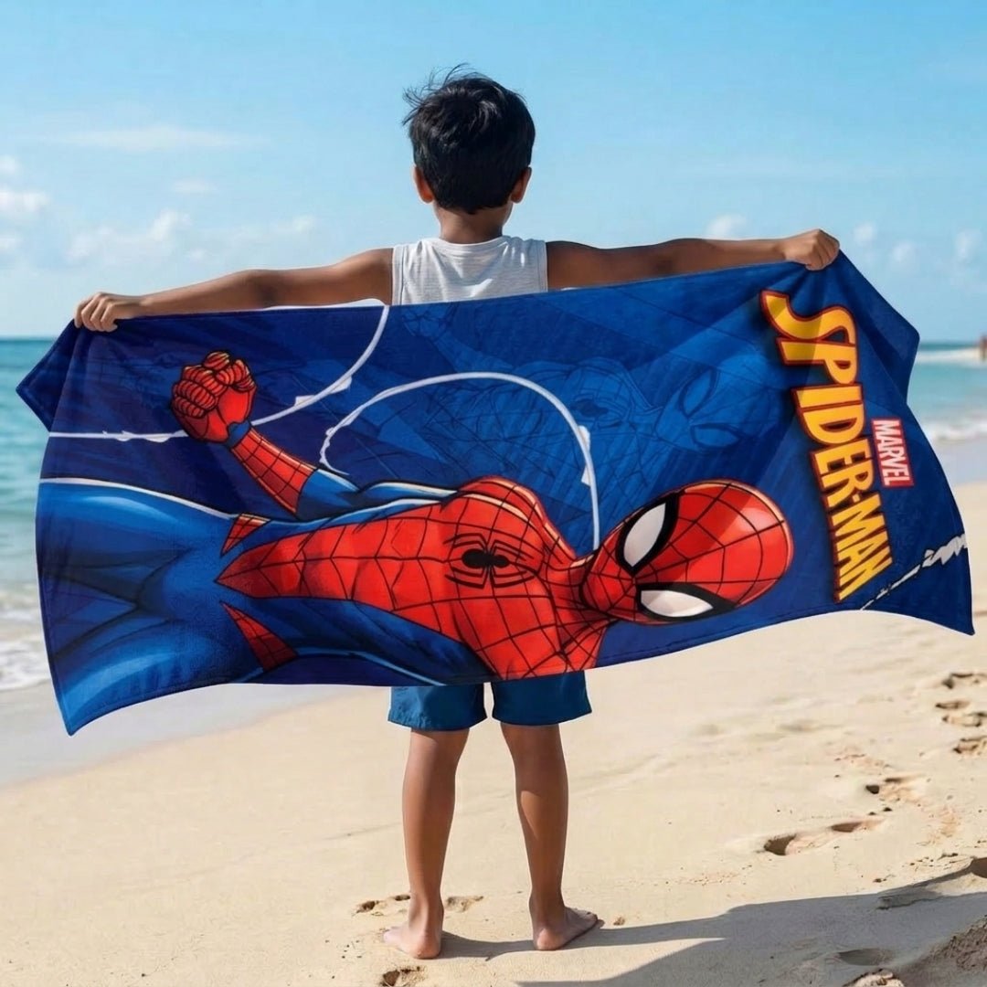 Spiderman Kids Cotton Bath Towel - Soft & Durable Towel by Athom Living - Athom Living