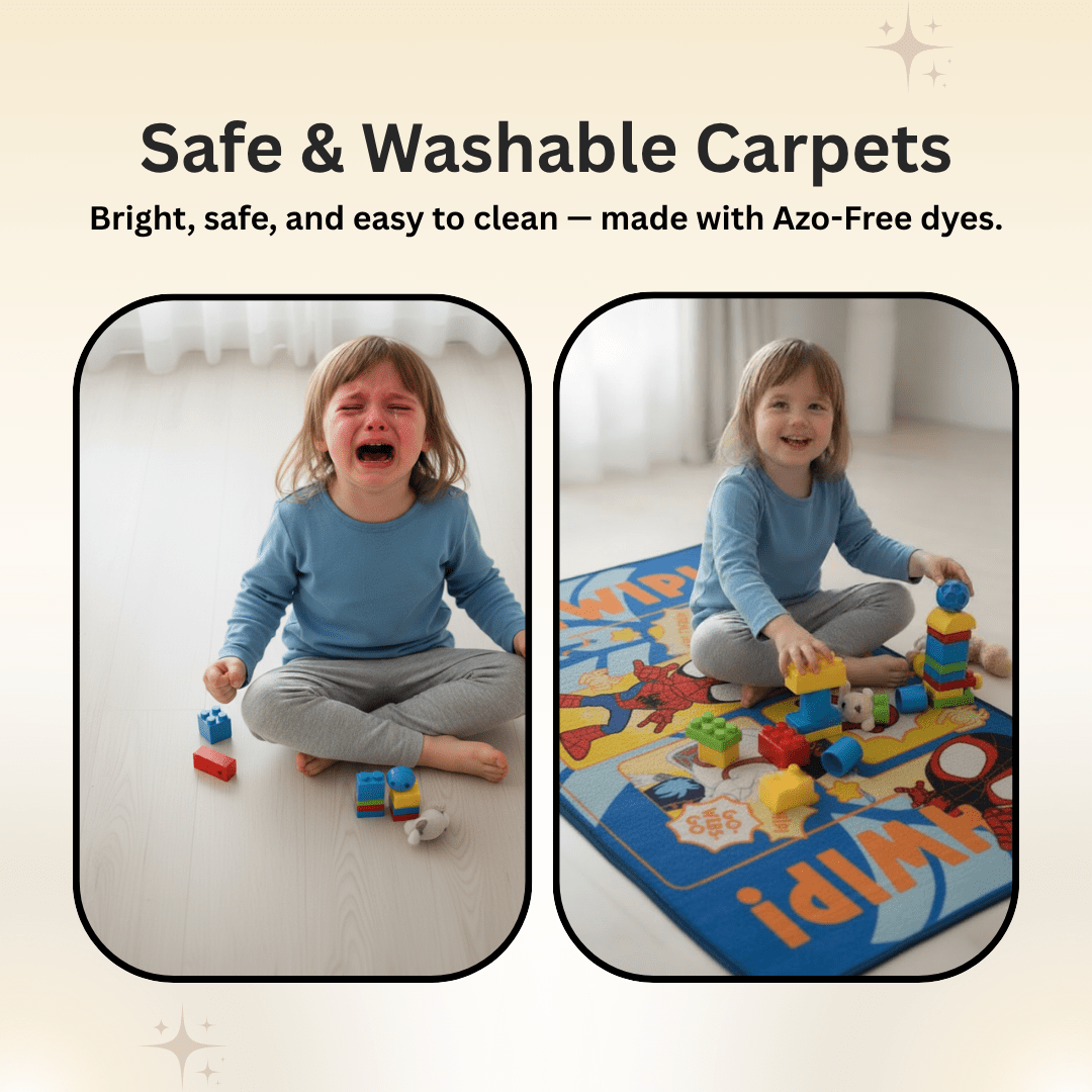 Spidey Themed Kids Carpet(90x150cm) by Athom Living - Athom Living