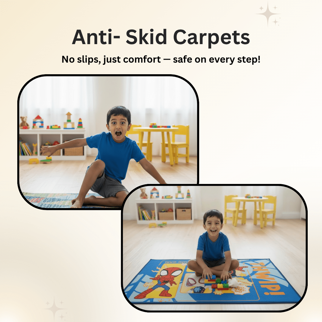 Spidey Themed Kids Carpet(90x150cm) by Athom Living - Athom Living
