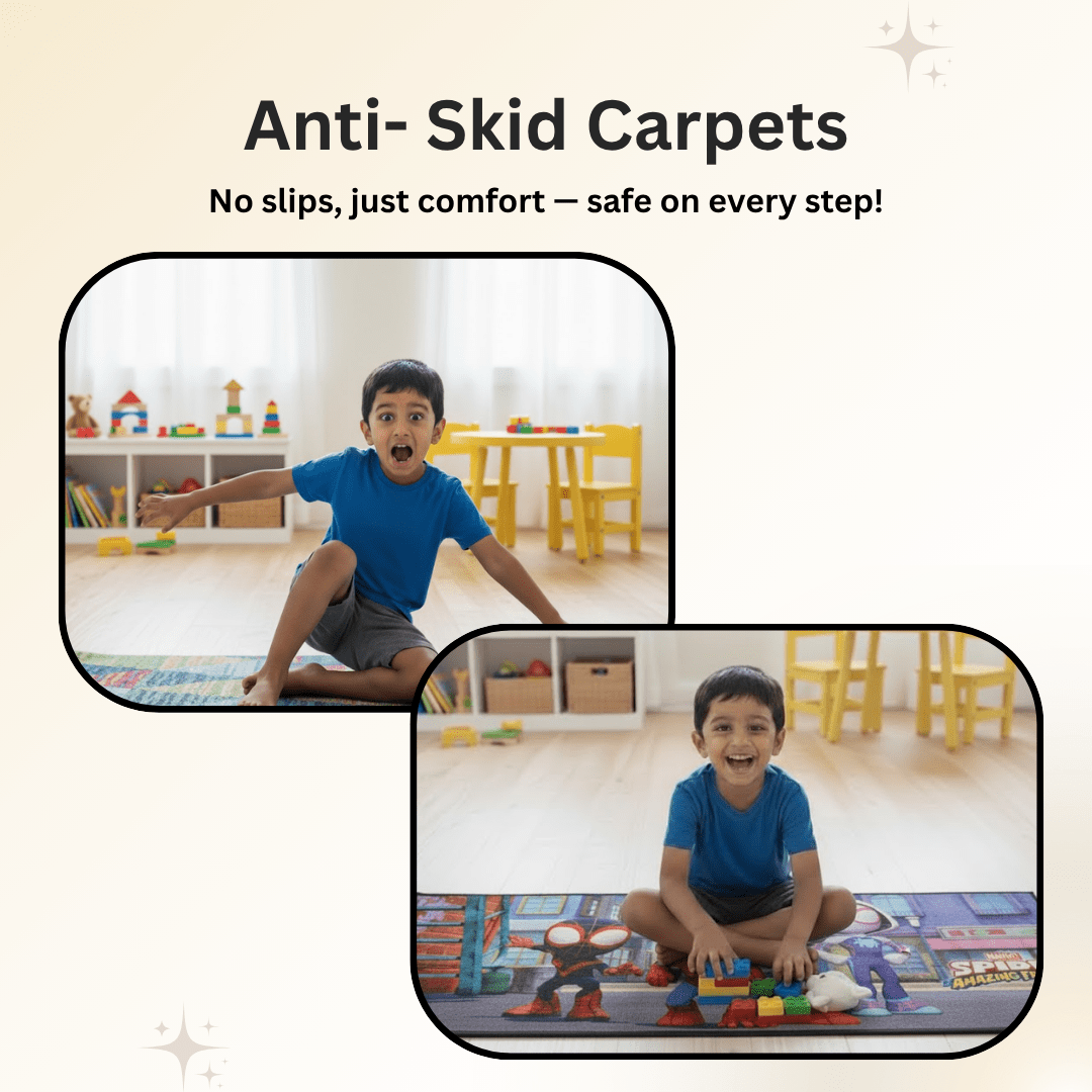 Spidey Themed Kids Runner Carpet(60x140 cm) by Athom Living - Athom Living