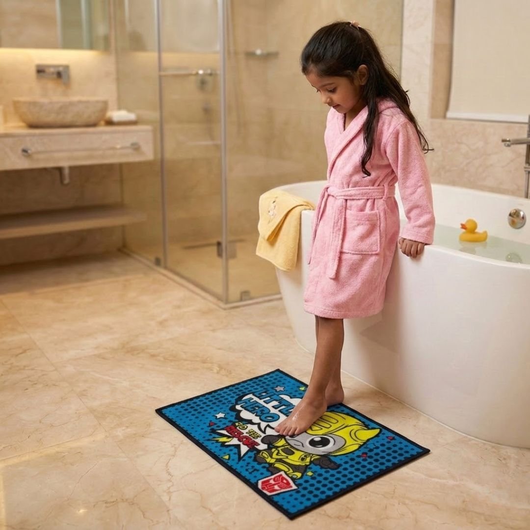 Transformer Anti - Slip Bath Mat – "Little hero to the Rescue" by Athom Living - Athom Living