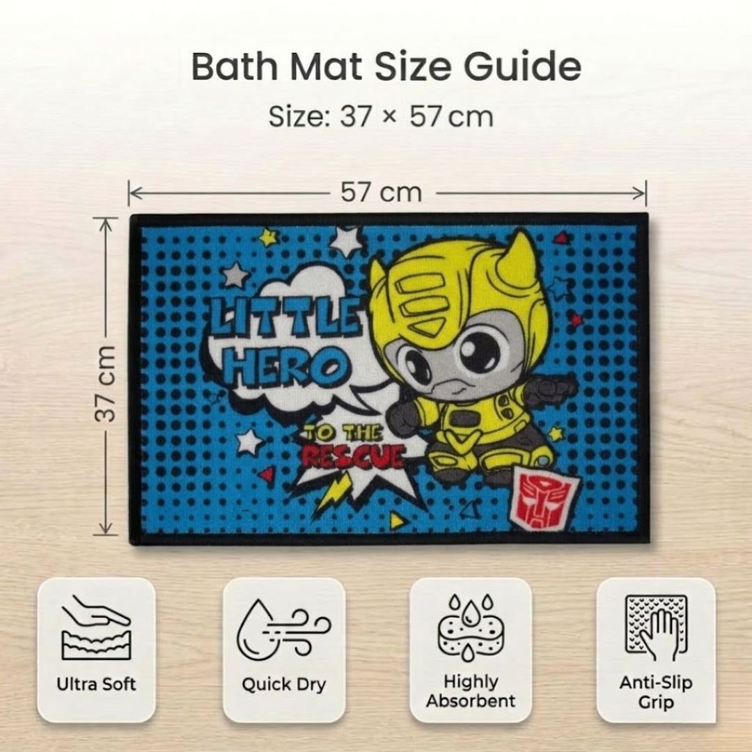 Transformer Anti - Slip Bath Mat – "Little hero to the Rescue" by Athom Living - Athom Living