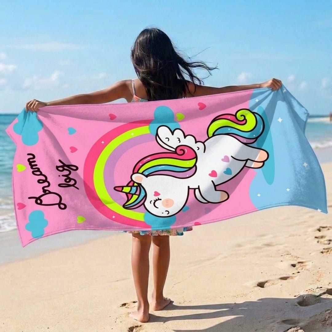 Unicorn Kids Cotton Bath Towel – Soft, Absorbent & Cozy by Athom Living - Athom Living
