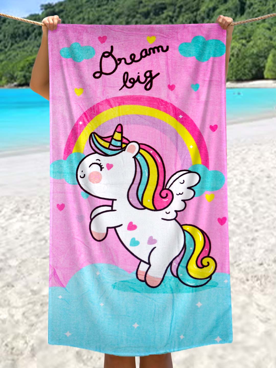 Unicorn Kids Cotton Bath Towel – Soft, Absorbent & Cozy by Athom Living - Athom Living