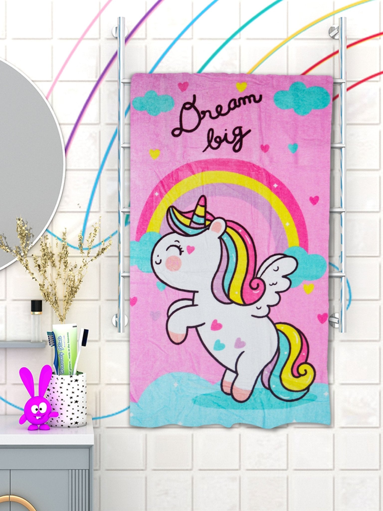 Unicorn Kids Cotton Bath Towel – Soft, Absorbent & Cozy by Athom Living - Athom Living