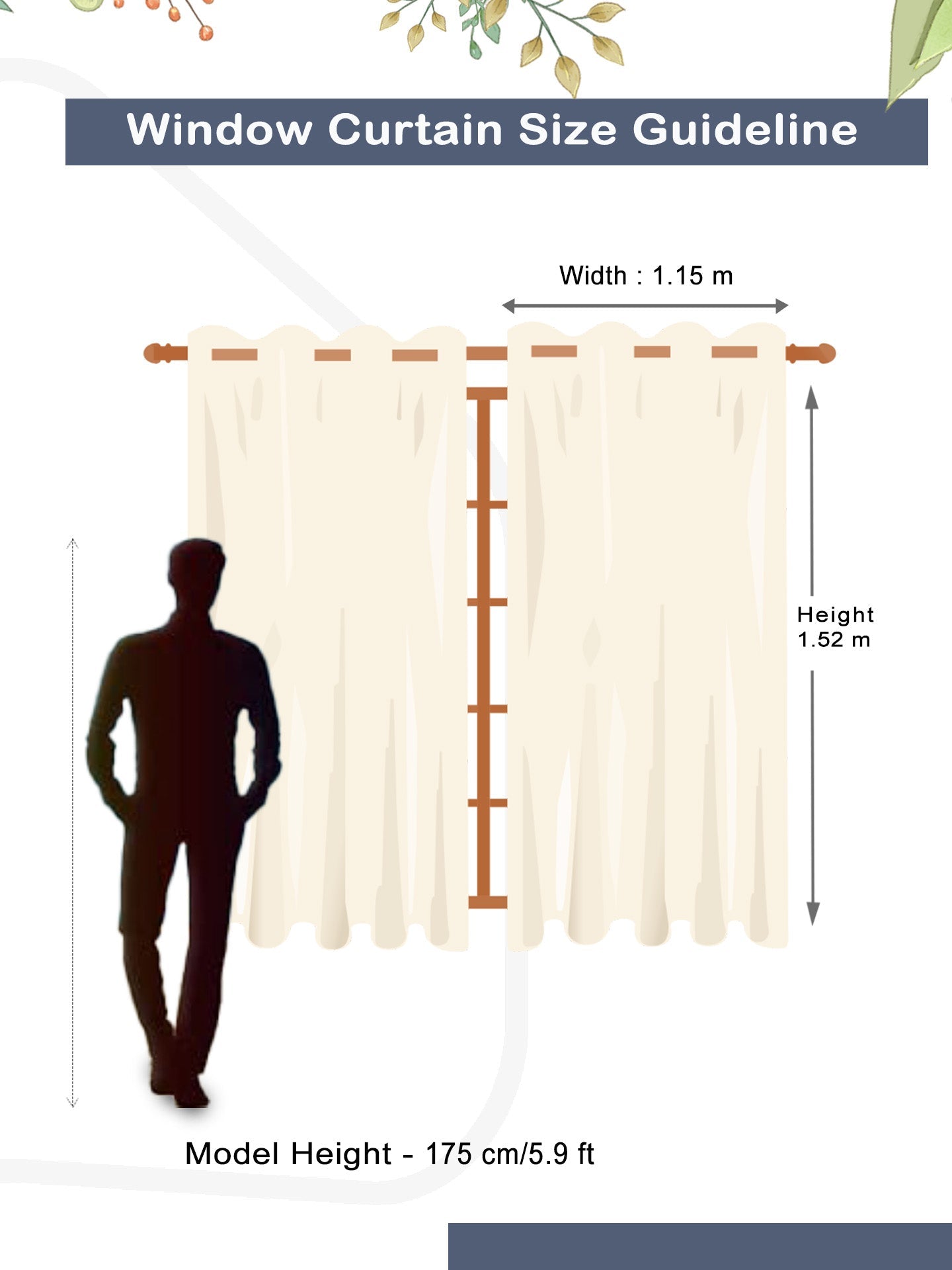 Vogue Blue - Grey Collection Solid Window Drapes Curtain - Set of 2 by Athom Living - Athom Living