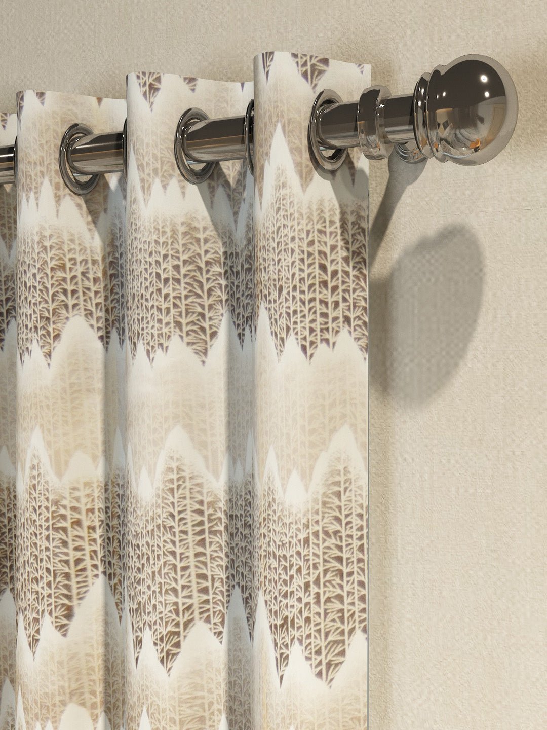 Vogue Brown Hill Collection Solid Door Drapes Curtain - Set of 2 by Athom Living - Athom Living