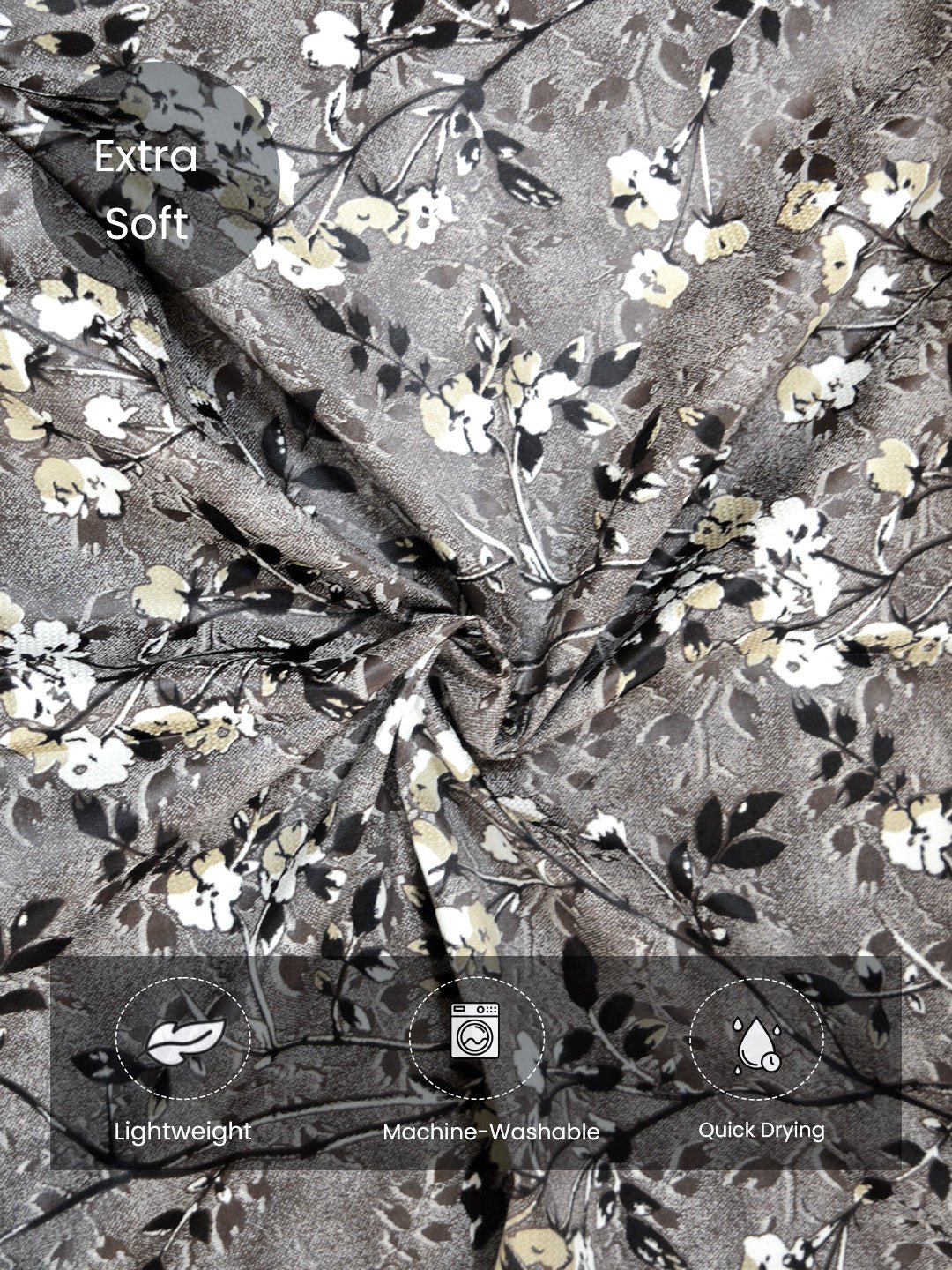 Vogue Dark Grey Collection Solid Window Drapes Curtain - Set of 2 by Athom Living - Athom Living