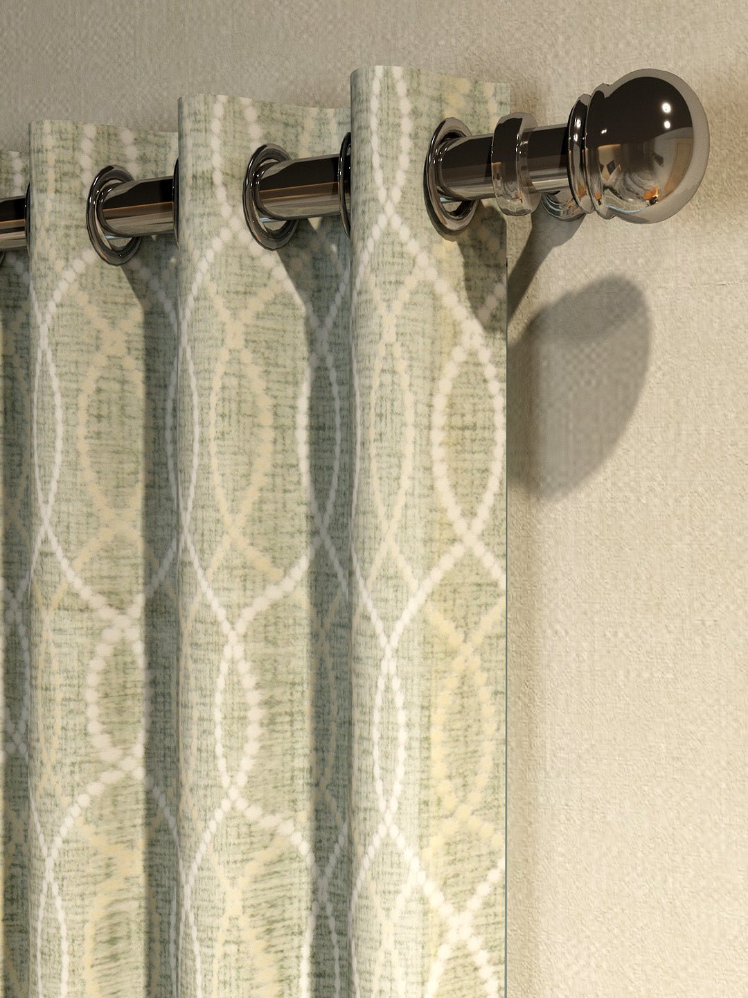 Vogue Grayish - Green Collection Solid Door Drapes Curtain - Set of 2 by Athom Living - Athom Living