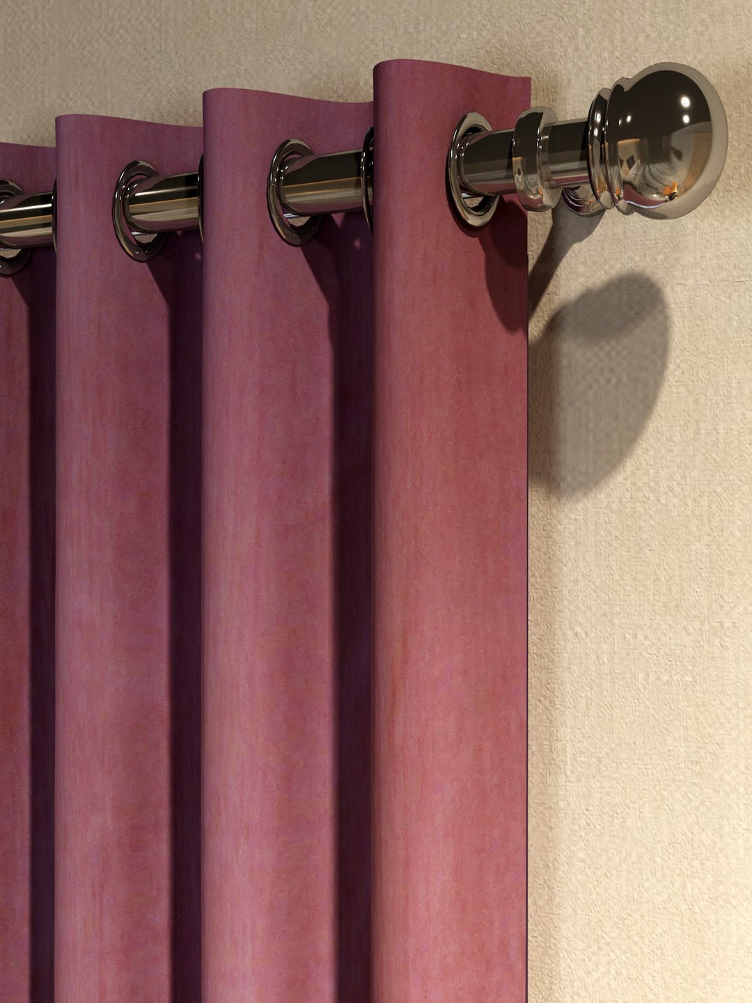 Vogue Maroon Collection Solid Door Drapes Curtain - Set of 2 by Athom Living - Athom Living