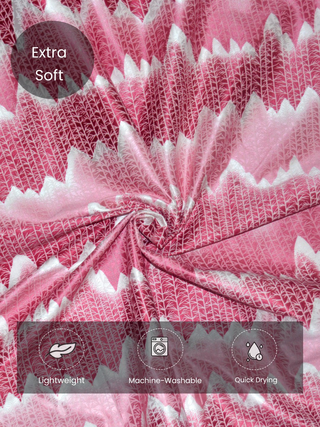 Vogue Pink Collection Solid Door Drapes Curtain - Set of 2 by Athom Living - Athom Living