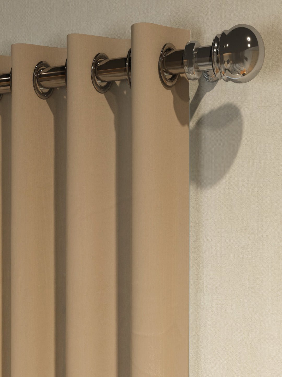 Vogue Soft Golden Brown Collection Solid Window Drapes Curtain - Set of 2 by Athom Living - Athom Living