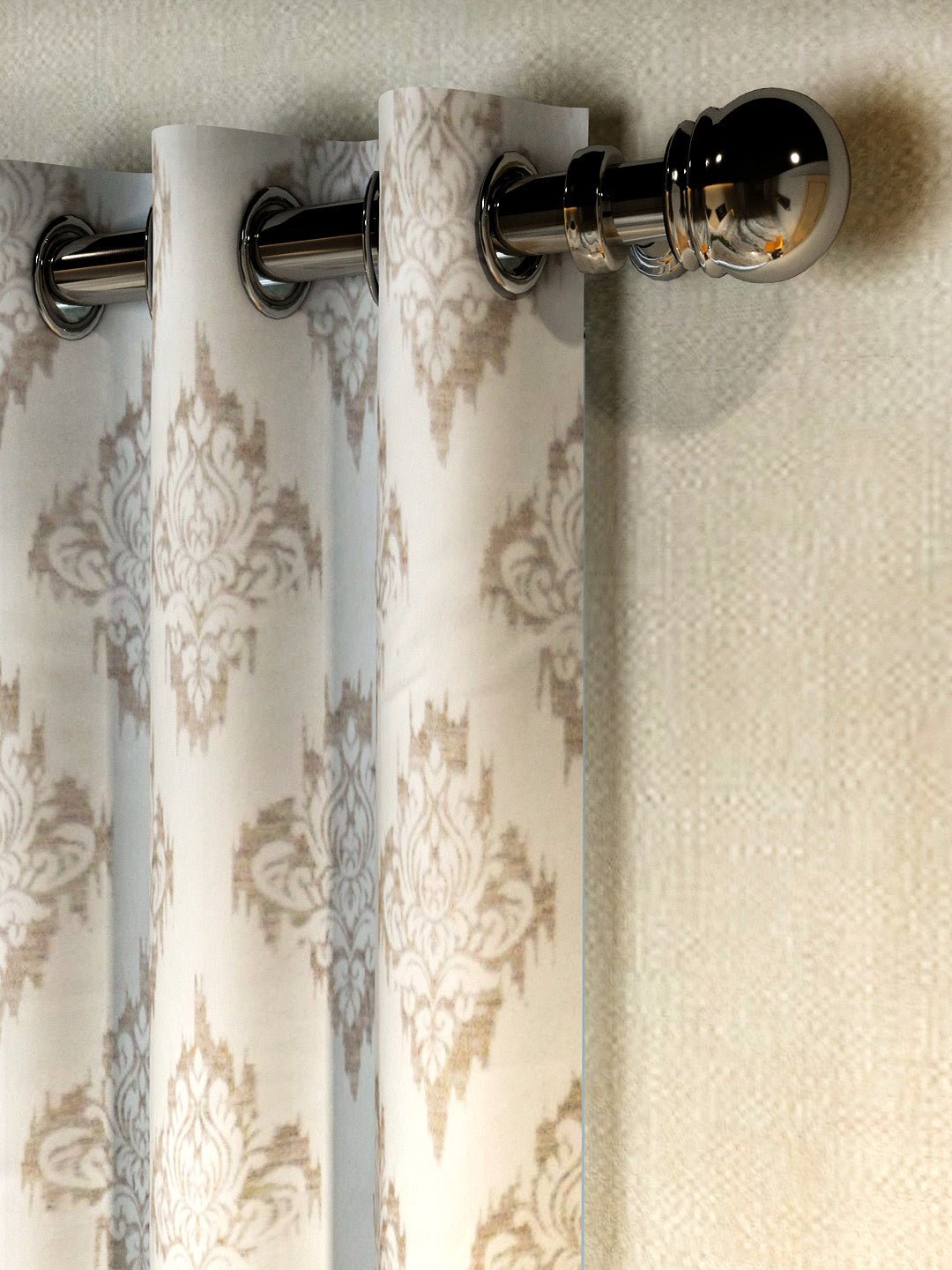 Vogue Soft Ivory Collection Solid Door Drapes Curtain - Set of 2 by Athom Living - Athom Living