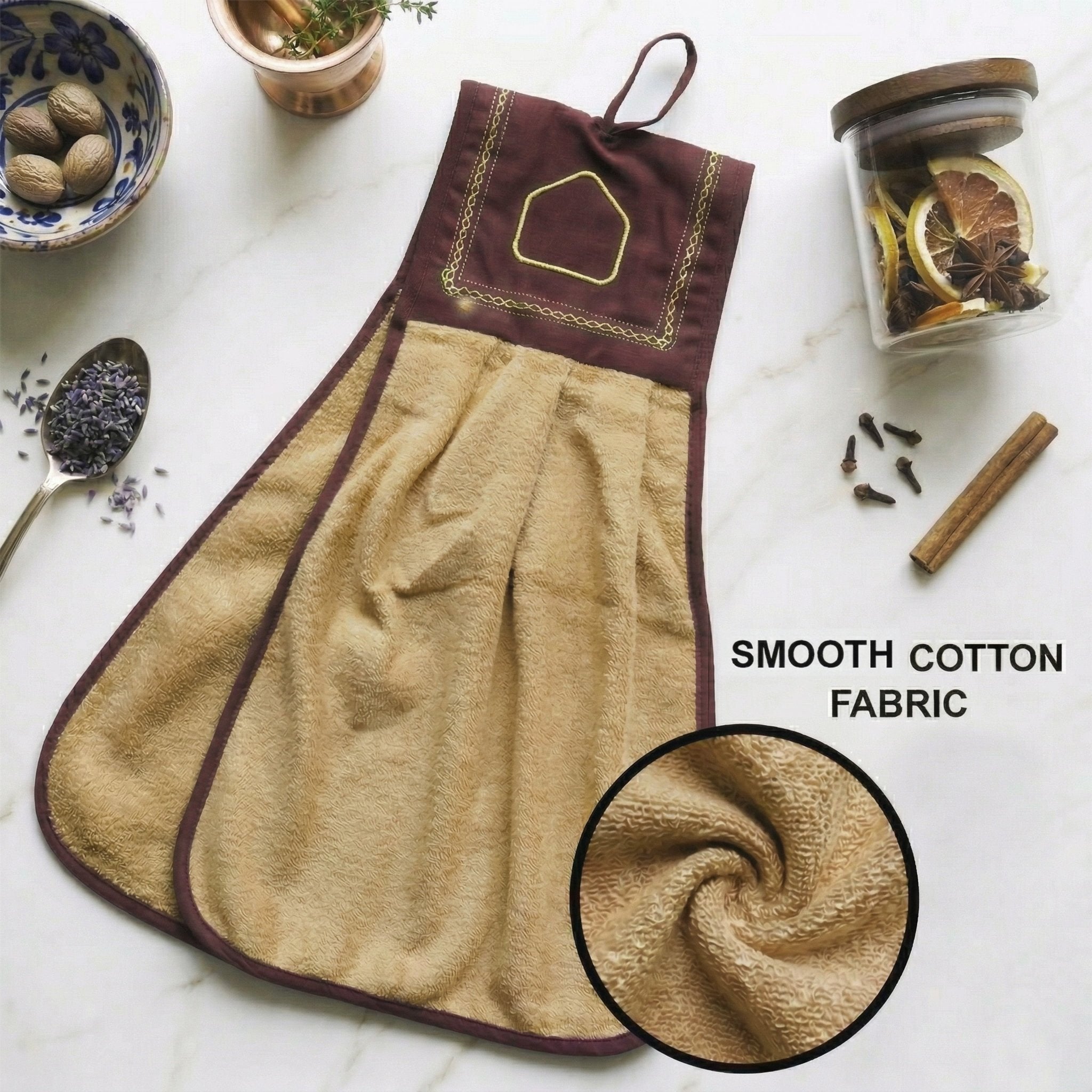 Wash Basin Kitchen Towel Beige Pack of 2 by Athom Living - Athom Living