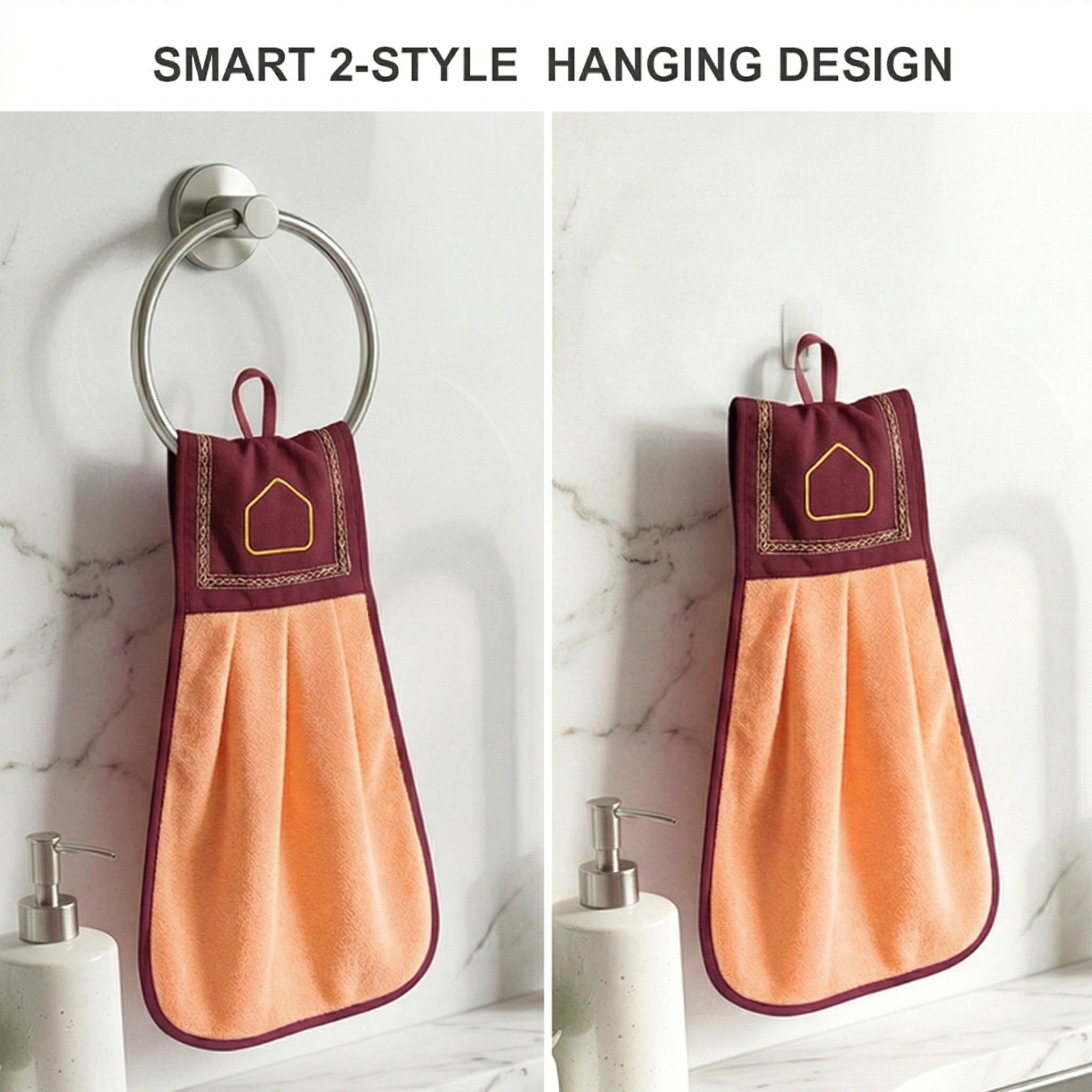 Wash Basin Kitchen Towel Orange by Athom Living - Athom Living