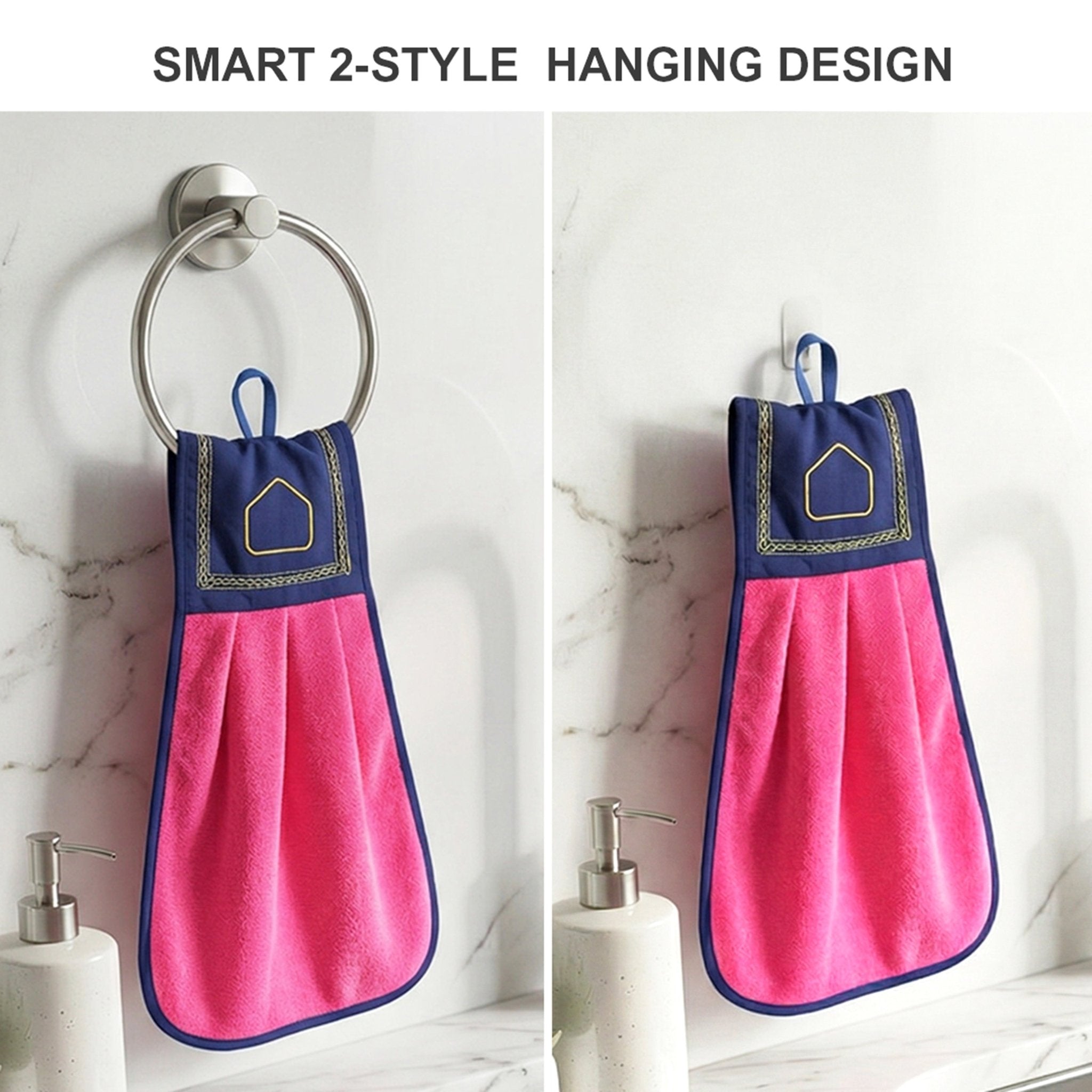 Wash Basin Kitchen Towel Pink by Athom Living - Athom Living