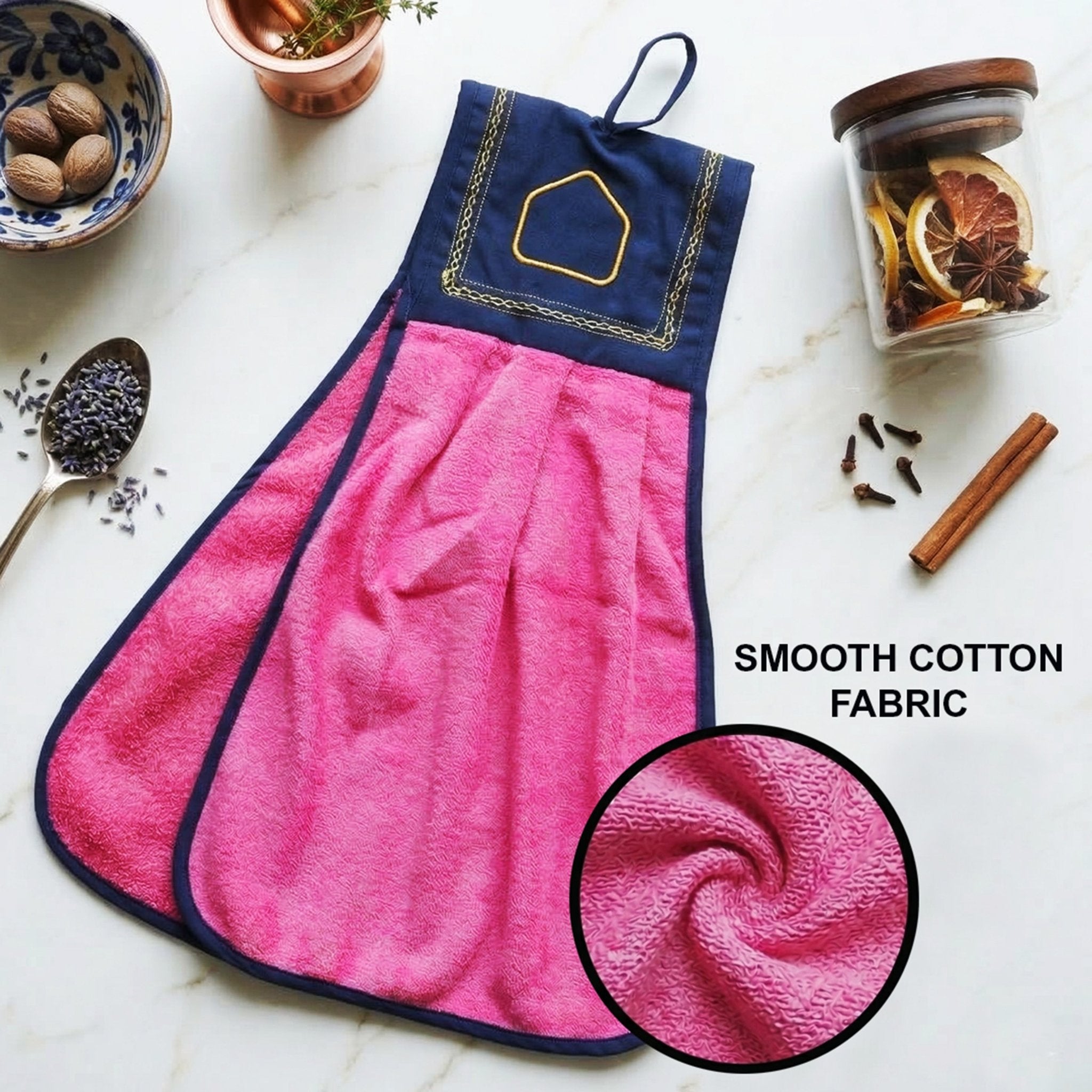 Wash Basin Kitchen Towel Pink Pack of 2 by Athom Living - Athom Living