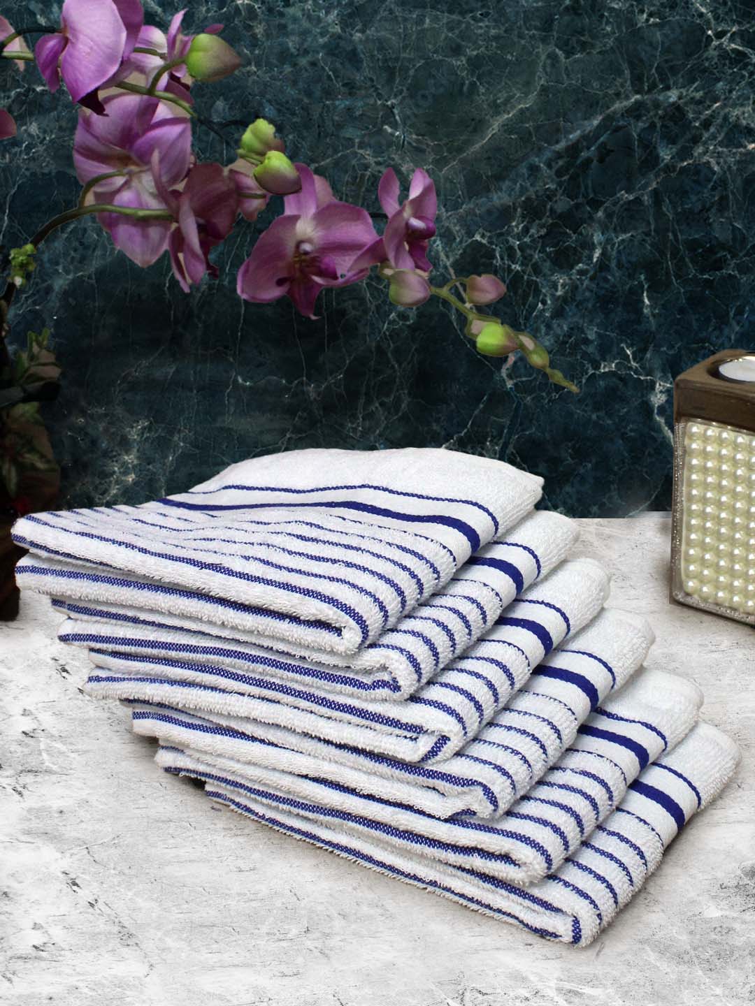 White Cotton Soft Hand Towel (Pack of 6) by Athom Living - Athom Living