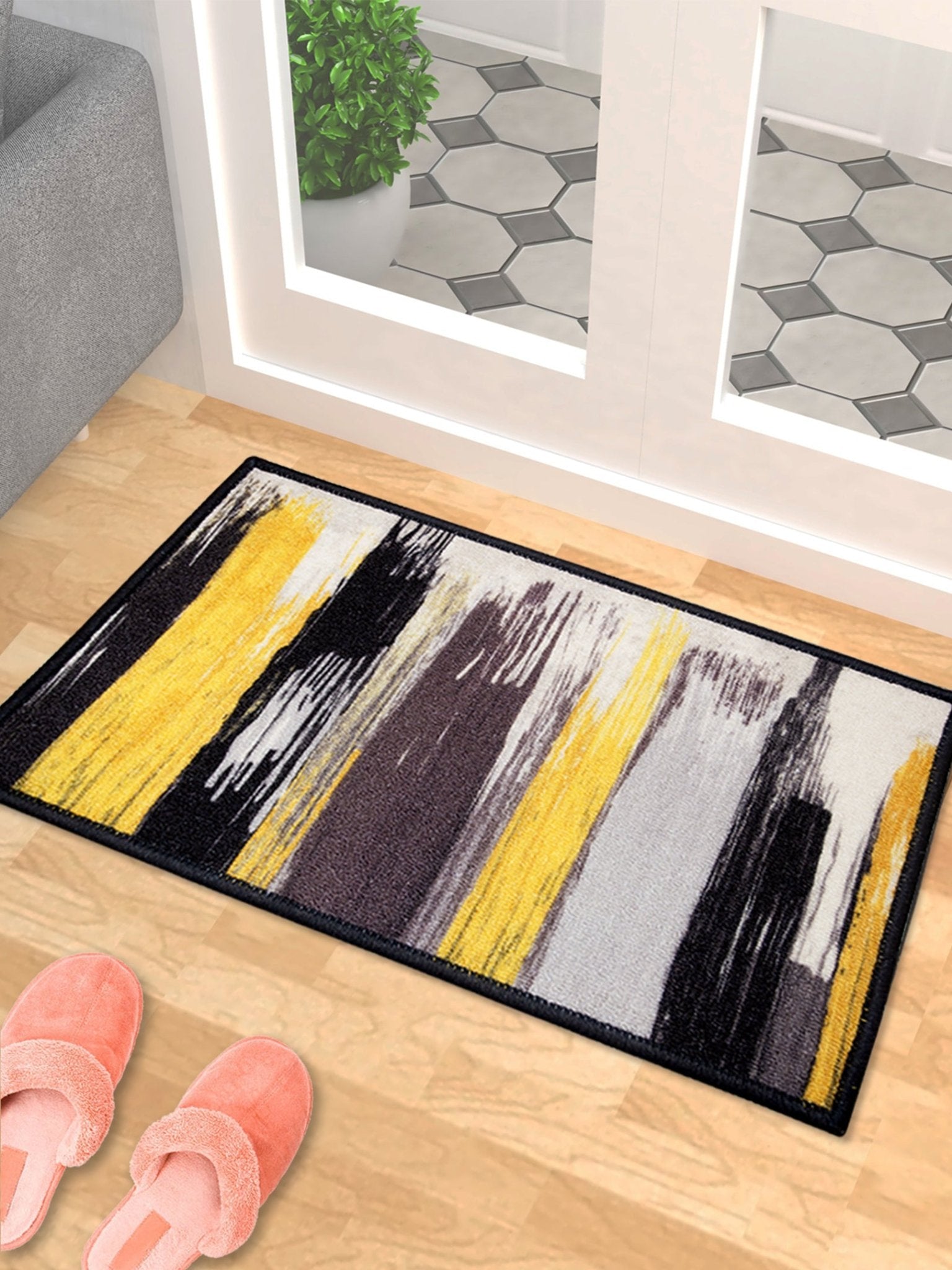 Yellow Canvas Premium Anti - Slip Door Mat by Athom Living - Athom Living