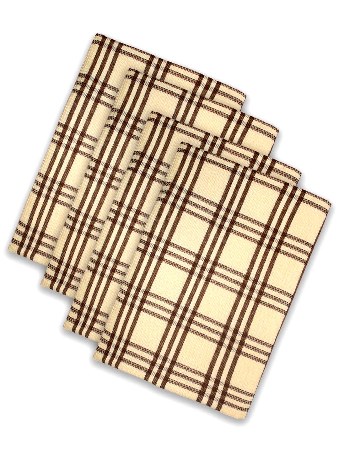Yellow Premium Waffle Cotton Bath Towel (Pack of 4) by Athom Living - Athom Living