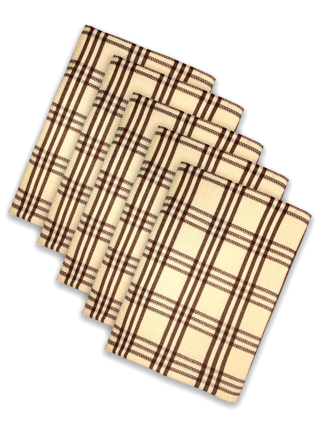 Yellow Premium Waffle Cotton Bath Towel (Pack of 5) by Athom Living - Athom Living