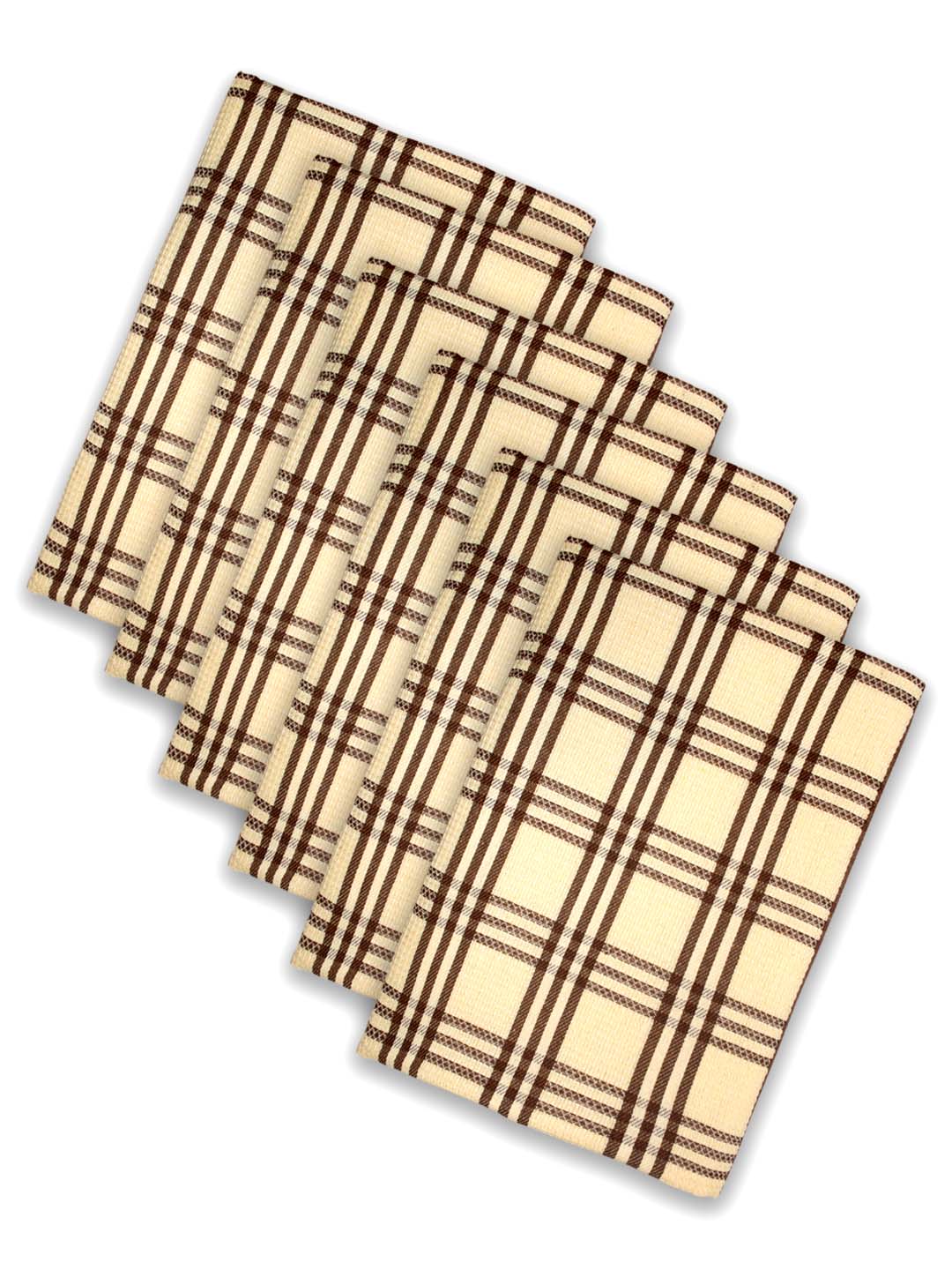 Yellow Premium Waffle Cotton Bath Towel (Pack of 6) by Athom Living - Athom Living