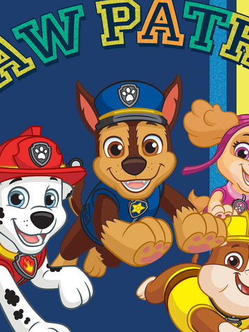 Athom Living Paw Patrol Here to Help Cotton Double Kids Bedsheet Set 180 TC 274x274 cm