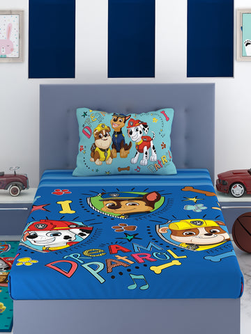 Athom Living Paw Patrol Dream Patrol Cotton Single Kids Bedsheet 180 TC 147x223 cm