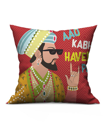 Athom Living Indie Aao Kabhi Haveli Pe! Printed Cushion Cover 40x40cm / 16x16