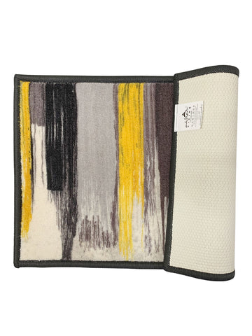 Athom Living Canvas Yellow Premium Anti Slip Printed Door Mat