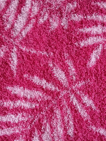 Athom Living Pink Leaf  Micro Designer Soft Anti Slip Bath Mat