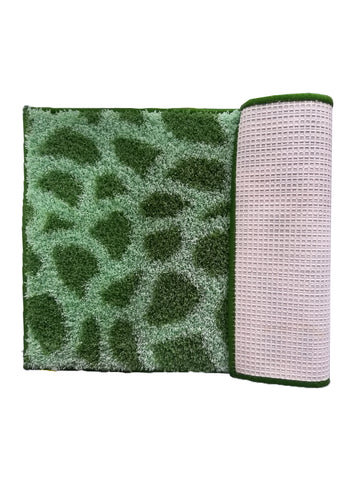 Athom Living Green Patches Micro Designer Soft Anti Slip Bath Mat